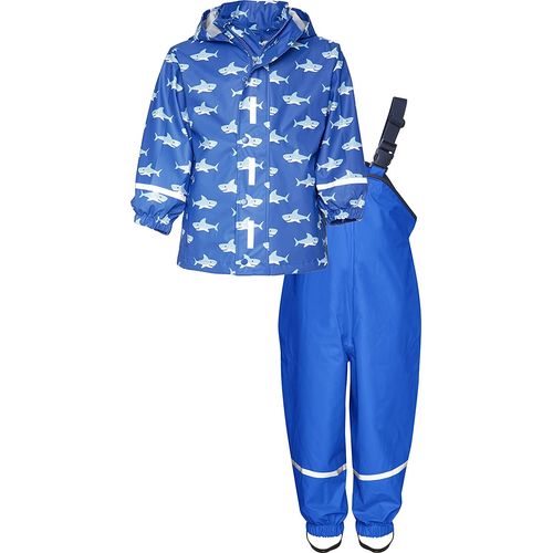 Playshoes Regen-Set Hai Allover Blau Gr. 98