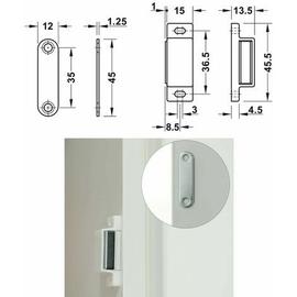 Loquet magnétique porte - Loqueteau aimanté pour porte armoire - Fermeture aimant  pour meuble avec plaquette -PRO - Cdiscount Bricolage