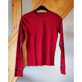 T-Shirt Cop Copine Taille 38 Rouge Foncé Polyamide Tbe
