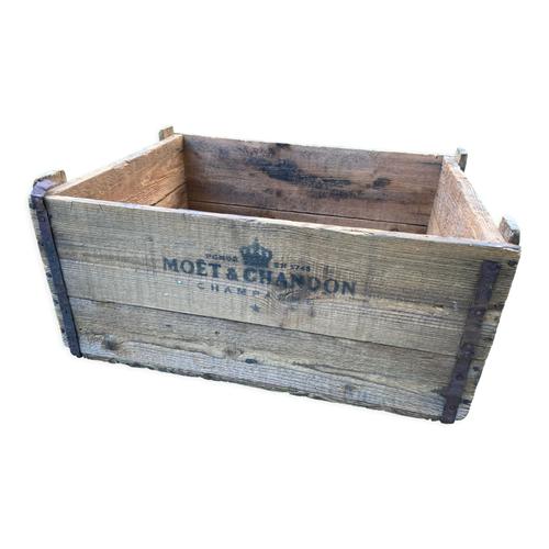 Caisse En Bois Champagne Moet Et Chandon France Beige