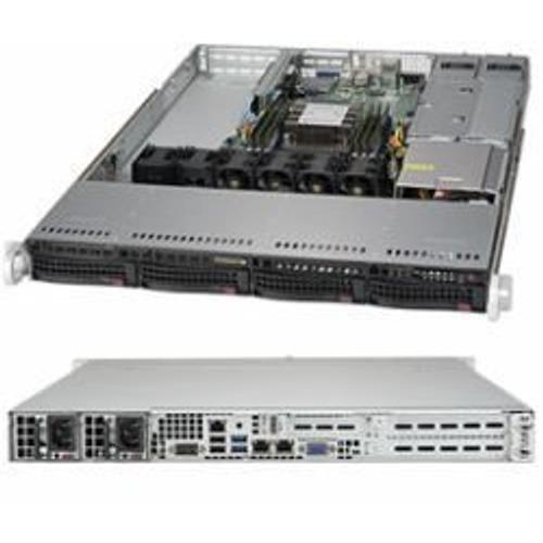 Supermicro SC815 TQC-R504WB2 - Montable sur rack - 1U - ATX étendu - SATA/SAS - hot-swap 500 Watt - noir