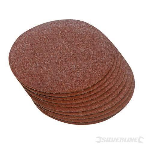 10 disques abrasifs auto-agrippants 180 mm - GRAIN 320 - SILVERLINE