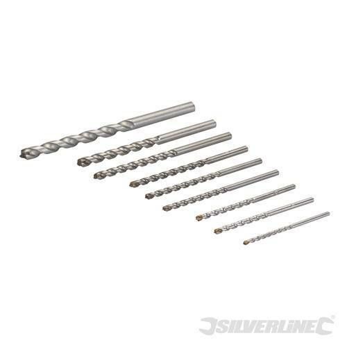 Jeu de 9 mèches pour maçonnerie, 4 - 12 mm - SILVERLINE