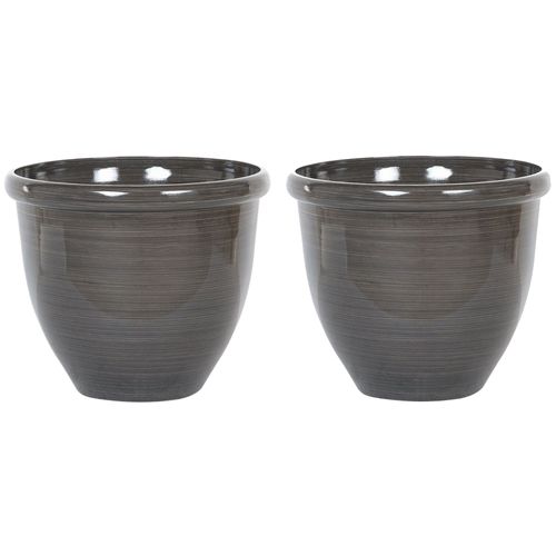 Lot De 2 Cache-Pot Marron D 44 Cm Tesalia
