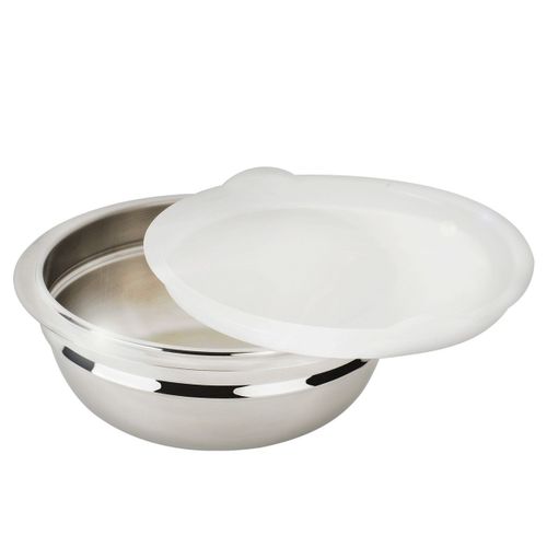 Ecovitam - Bol Pâtissier À  Fond Plat En Inox 18/10 Avec Couvercle - Diamètre 24cm