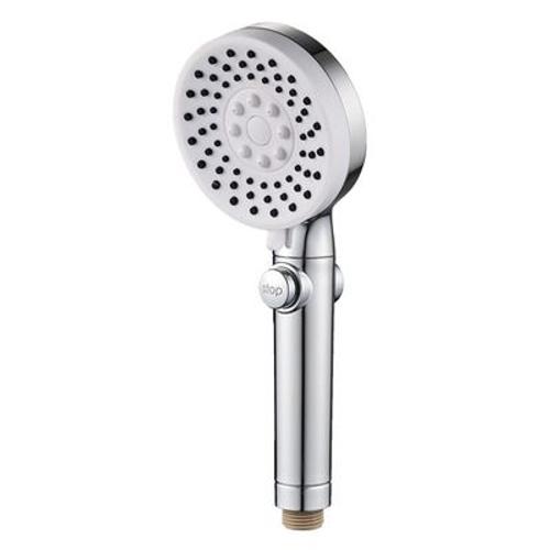 Pomme de douche à main pressurisée réglable,3 Modes,une touche d'arrêt  amovible pour le nettoyage,économie d'eau,accessoires de salle de bain