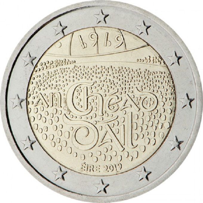 2 Euro Irlande 2019 - Centième Anniversaire De La Création Du Dáil Éireann 2019 Unc Sorti Du Rouleau