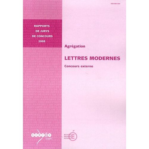 Agrégation Lettres Modernes - Concours Externe