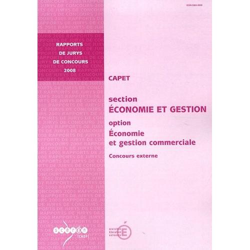 Capet Section Economie Et Gestion Option Economie Et Gestion Commerciale - Concours Externe