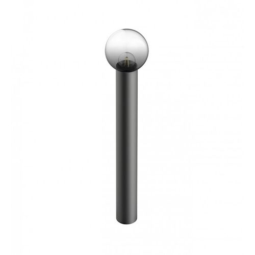 Xanlite - Lampadaire Filaire Noire Boule Fumée 80 Cm Ip44, Culot E27, 40w Max - Lame40wnbou