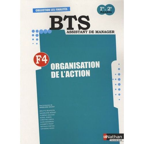 Organisation De L'action F4 Bts Assistant De Manager