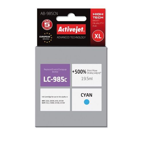 Activejet AB-985CN cartouche d'encre 1 pièce(s) Compatible Rendement élevé (XL) Cyan