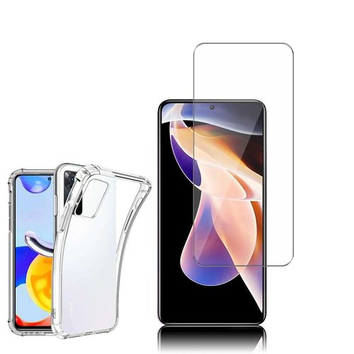 Coque Silicone Tpu Souple Pour Xiaomi Redmi Note 11 Pro/ Note 11 Pro 5g 6.67" Anti-Choc Ultra Résistant Avec Coins Renforcés - Transparent + 1 Film Verre D'aluminium Super Résistant 9h - Transparent