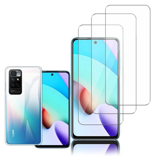 Coque Silicone Pour Xiaomi Redmi Note 11 4g 6.5" Gel Ultraslim Et Ajustement Parfait - Transparent + 3 Films Verre D'aluminium Super Résistant 9h - Transparent