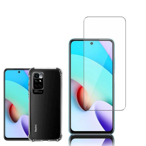 Coque Silicone Tpu Souple Pour Xiaomi Redmi Note 11 4g 6.5" Anti-Choc Ultra Résistant Avec Coins Renforcés - Transparent + 1 Film Verre D'aluminium Super Résistant 9h - Transparent