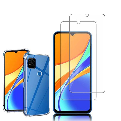 Coque Silicone Tpu Souple Pour Xiaomi Redmi 9c/ 9c Nfc/ Redmi 9 (India) 6.53" Anti-Choc Ultra Résistant Avec Coins Renforcés - Transparent + 2 Films Verre D'aluminium Super Résistant 9h - Transparent