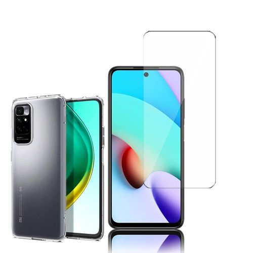 Coque Silicone Pour Xiaomi Redmi 10 Prime 2022 6.5" Gel Ultraslim Et Ajustement Parfait - Transparent + 1 Film Verre Nano Fléxible - Transparent