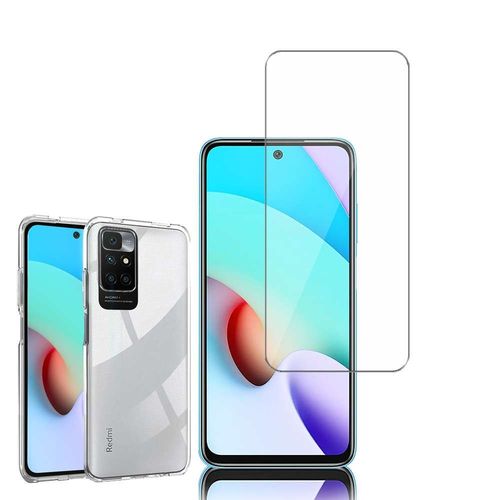 Coque Silicone Pour Xiaomi Redmi 10 6.5" Gel Ultraslim Et Ajustement Parfait - Transparent + 1 Film Verre Nano Fléxible - Transparent