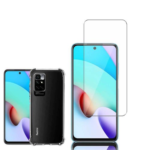 Coque Silicone Tpu Souple Pour Xiaomi Redmi 10 6.5" Anti-Choc Ultra Résistant Avec Coins Renforcés - Transparent + 1 Film Verre Nano Fléxible - Transparent