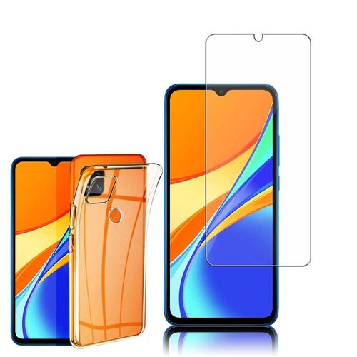 Coque Silicone Pour Xiaomi Redmi 9c/ 9c Nfc/ Redmi 9 (India) 6.53" Gel Ultraslim Et Ajustement Parfait - Transparent + 1 Film Verre Nano Fléxible - Transparent