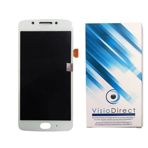Visiodirect® Ecran Complet Pour Motorola Moto G5 5" Telephone Portable Blanc Vitre Tactile + Ecran Lcd