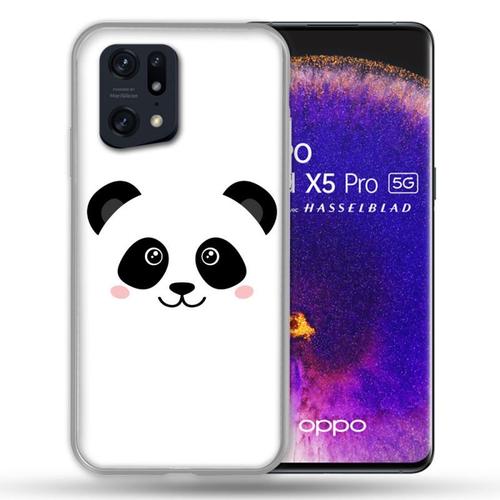 Coque Pour Oppo Find X5 Pro Animal Panda Blanc