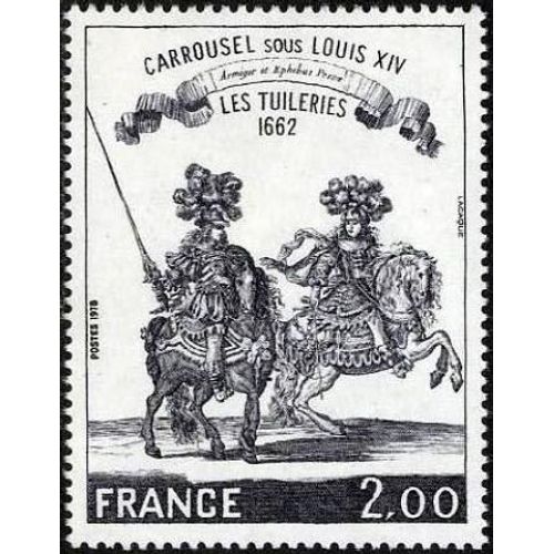 Timbre France 1978 Oblitéré - Carrousel Sous Louis Xiv - Les Tuilleries 1662 - 2.00 Yt1983