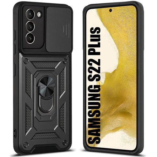 Coque Pour Samsung Galaxy S22+ (S22 Plus) Noir Protection Renforcée Antichoc Cache Caméra Anti-Rayures Rigide - E.F.Connection