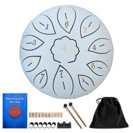 Tambour à langue en acier de 8 pouces, 11 notes, tambour à main avec maillet  de tambour, sac de tambour pour la méditation et le yoga