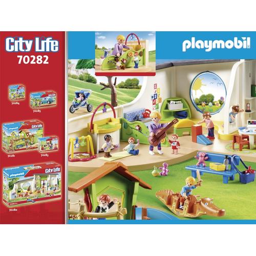 Espace crèche pour bébés - City Life - 70282 PLAYMOBIL : la boîte à Prix  Carrefour