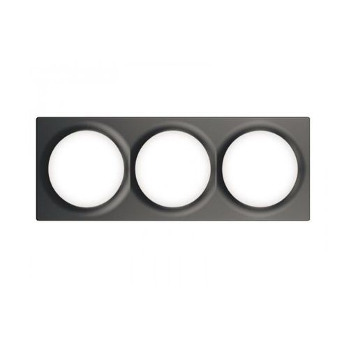 FIBARO - Plaque de finition triple Walli Anthracite