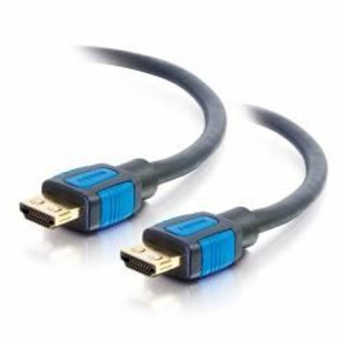 C2G 0.5m High Speed HDMI Cable with Gripping Connectors - Câble HDMI avec Ethernet - HDMI mâle pour HDMI mâle - 50 cm - blindé - noir - support 4K
