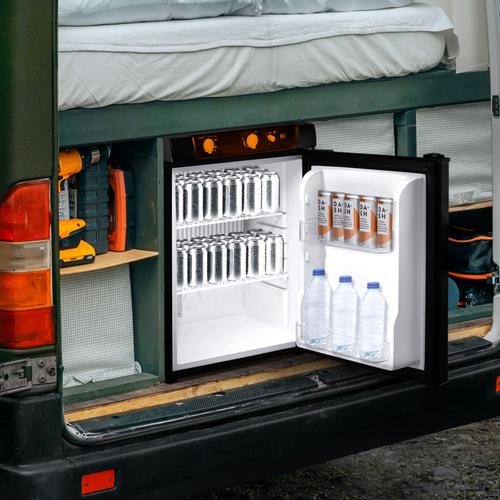 Réfrigérateur Trimixte 43 L Noir Frigo à Absorption 3 Voies Silencieux  Camping-Car Sorties 12v , 220v & gaz - Parfait