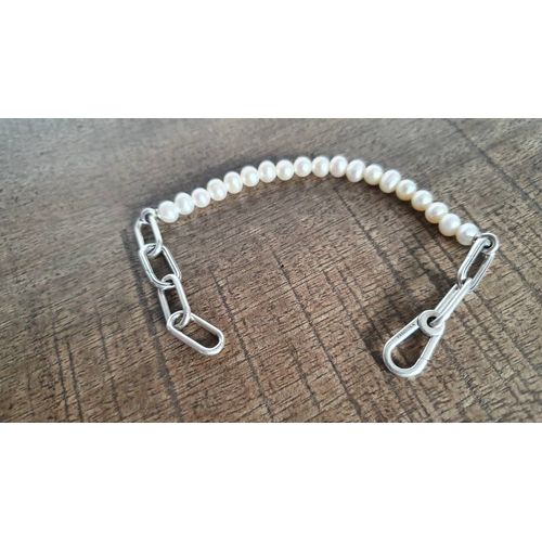 Bracelet Pandora Avec Perle De Culture D,Eau Douce