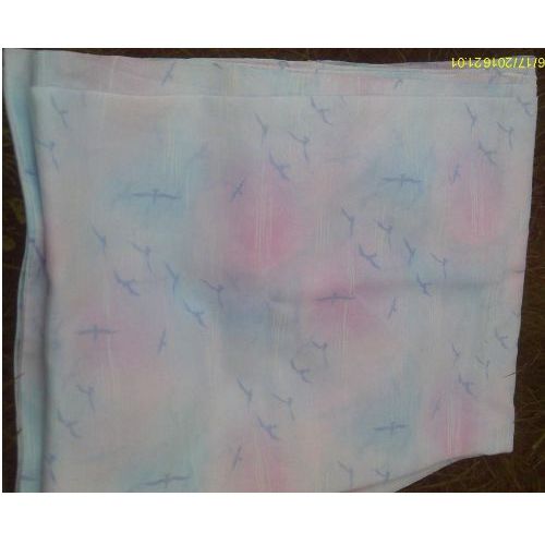 Vintage - Drap Rallongé - Décor Oiseaux - 200 X 2,80 Environ - Tergal