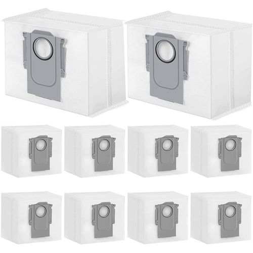 10 sacs à poussière pour Roborock S7 MaxV Ultra / S7 Pro Ultra / Q7+ / Q7 Max+ / Q5+ Station d'aspiration, Grande capacité Sacs de rechange jetables Accessoires