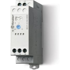Finder 832102400000PAS Relais temporisé fond d'armoire fonction di multi-tension 1RT 16 A de 24 à 240 Vac/dc Tempo 0,05 s à 10 jours