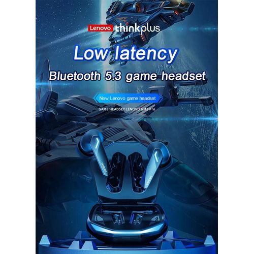 Lenovo ¿ écouteurs sans fil Bluetooth GM2 Pro, gaming, appel ,musique : oreillettes à faible latence, HD, appel, double Mode, casque de jeu avec micro