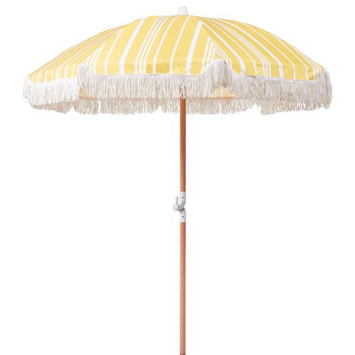 Parasol De Jardin D 150 Cm Jaune Et Blanc Mondello
