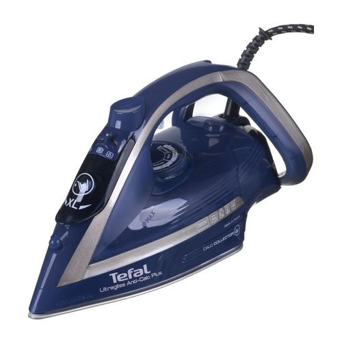 Tefal Ultragliss Anti-Calc Plus FV6830 - Fer à vapeur Argent / bleu foncé