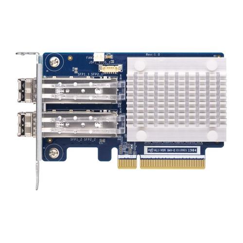 QNAP QXP-16G2FC - Adaptateur de bus hôte - PCIe 3.0 x8 profil bas - 16Gb Fibre Channel Gen 5 x 2 - avec 2 x émetteurs-récepteurs SFP+ (TRX-16GFCSFP-SR) - pour QNAP TS-1277, 463, 677, 877, 977...