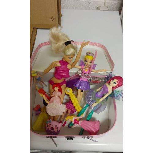 Lot De Poupées Barbie, Princesses Disney...