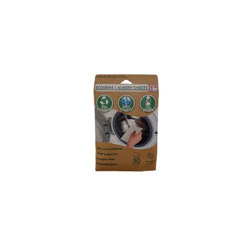 Feuilles de lessive biodégradable - VENTEO - Lingettes écologique/hypoallergénique/ultraconcentrée - Eau froide/chaude - 30lavages