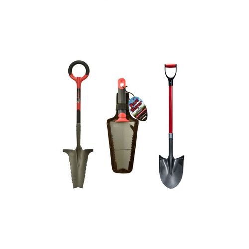 Venteo - Pack RootSlayer? ? Noir ? Adulte ? RootSlayer?+RootSlayer à main?+RootSlayer Pelle à rebords? ? Acier de carbone ? Manche 360°