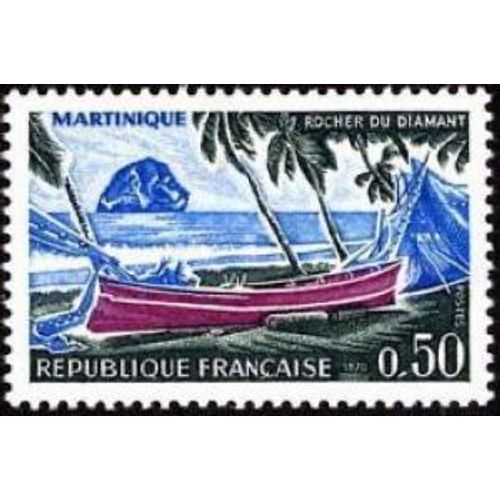 Timbre France 1970 Oblitéré - Rocher Du Diamant (Martinique) - 0.50 Yt1644