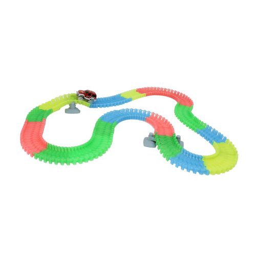 Petit Coffret Circuit Avec 1 Voiture Téléshopping - Venteo - Rouge - Enfants - Flexible Lumineux Avec Leds / Fonctionne À Piles