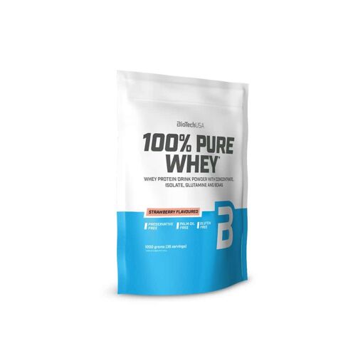 100% Pure Whey (1kg)|Fraise| Whey Protéine|Biotech Usa
