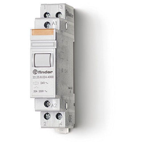 Finder 222382304000PAS Relais modulaire 230 Vac 1 NO 1 NC 20 A AgSnO2