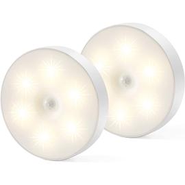 Lampe LED Détecteur Mouvement 360° Sans Fil pour Jardin Mur Toilettes -  Blanc