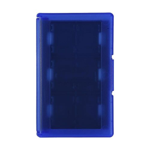 24-En-1 Tf Card Box Jeu Memory Card Case Support De Rangement Pour Nintendo Switch Bleu